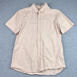 Marine Layer Shirt Men's Large Peach Short Sleeve Casual Button Up Summer Light